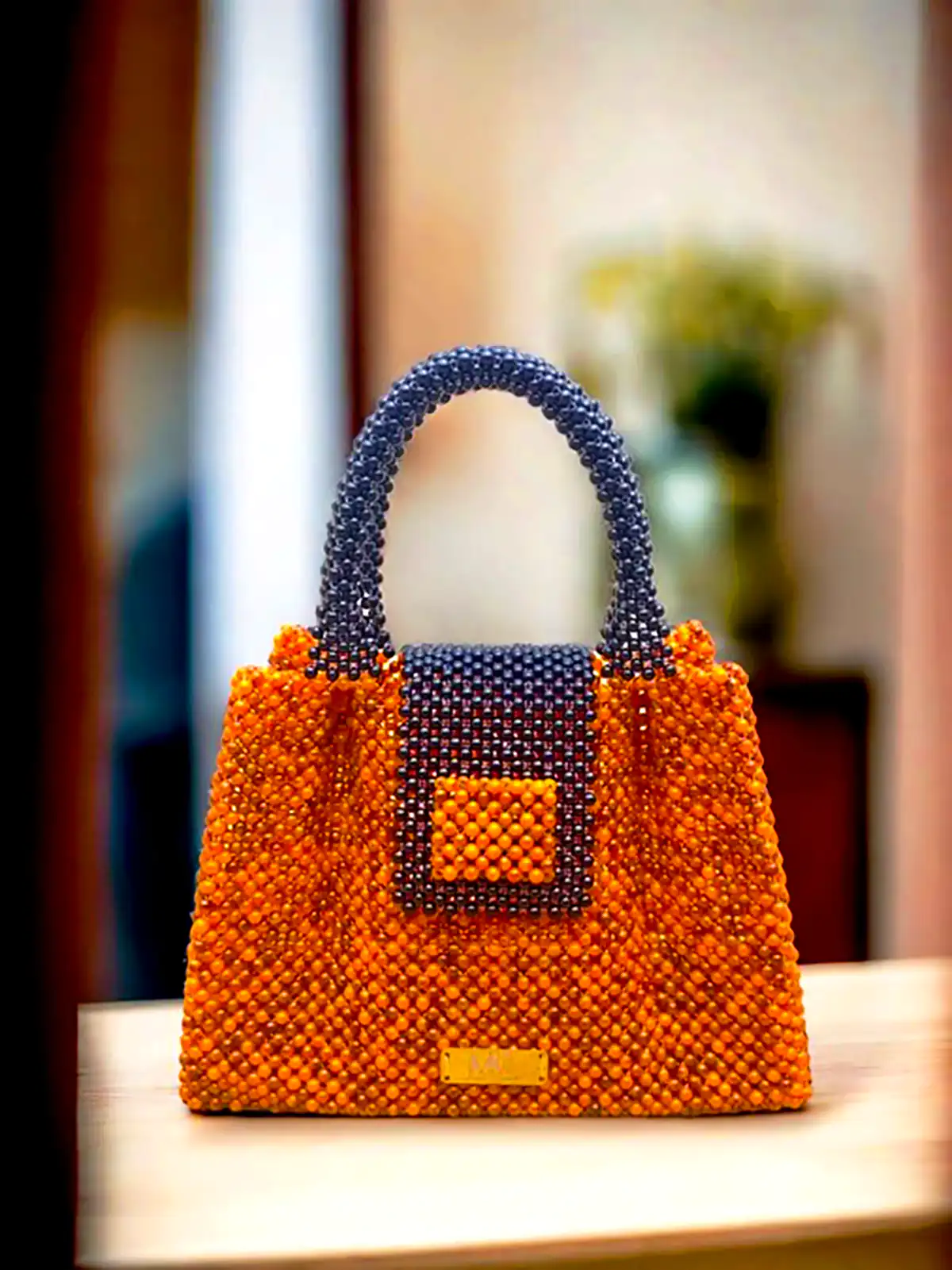 کیف فانتزی دست دوز مهره ای