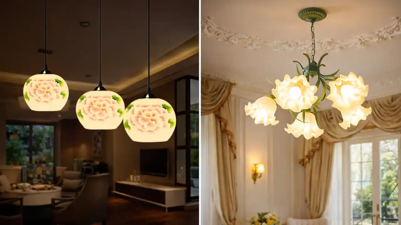 لوستر شیک طرح لاله واژگون