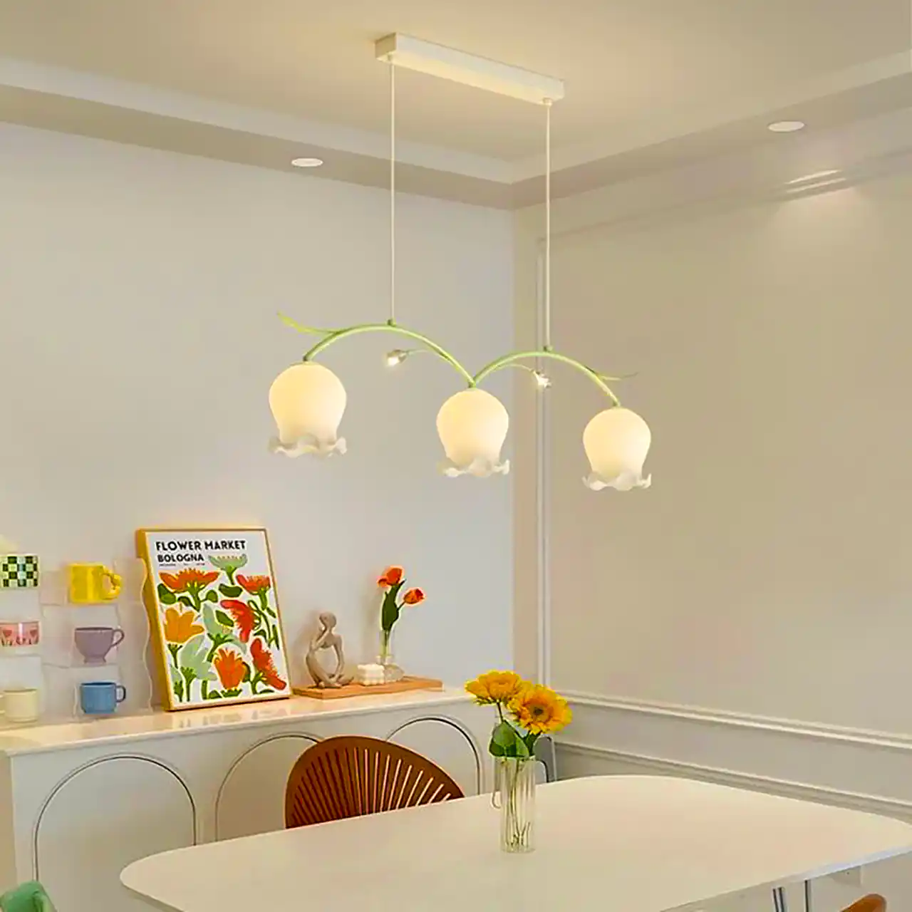 لوستر شیک طرح لاله واژگون