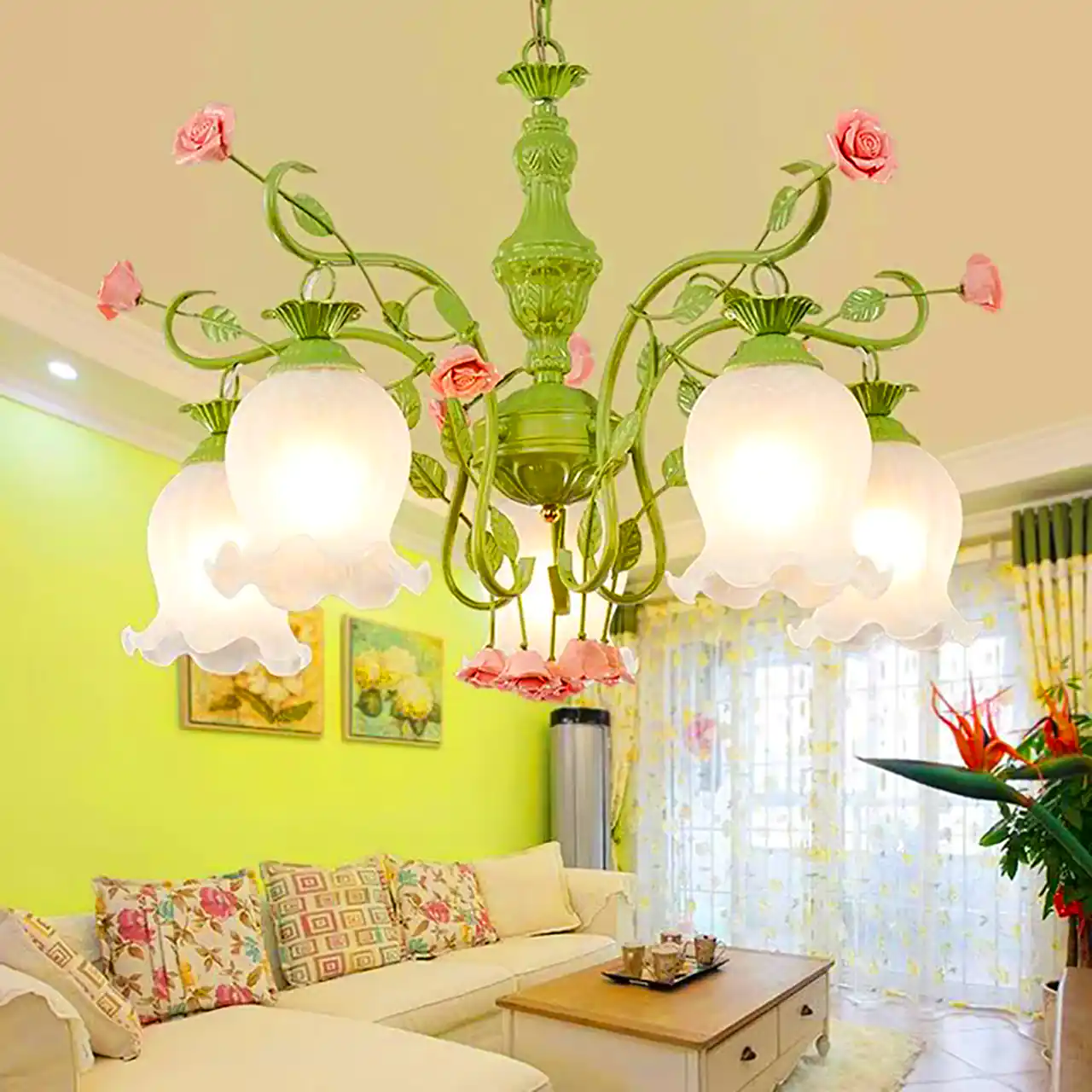 لوستر شیک طرح لاله واژگون