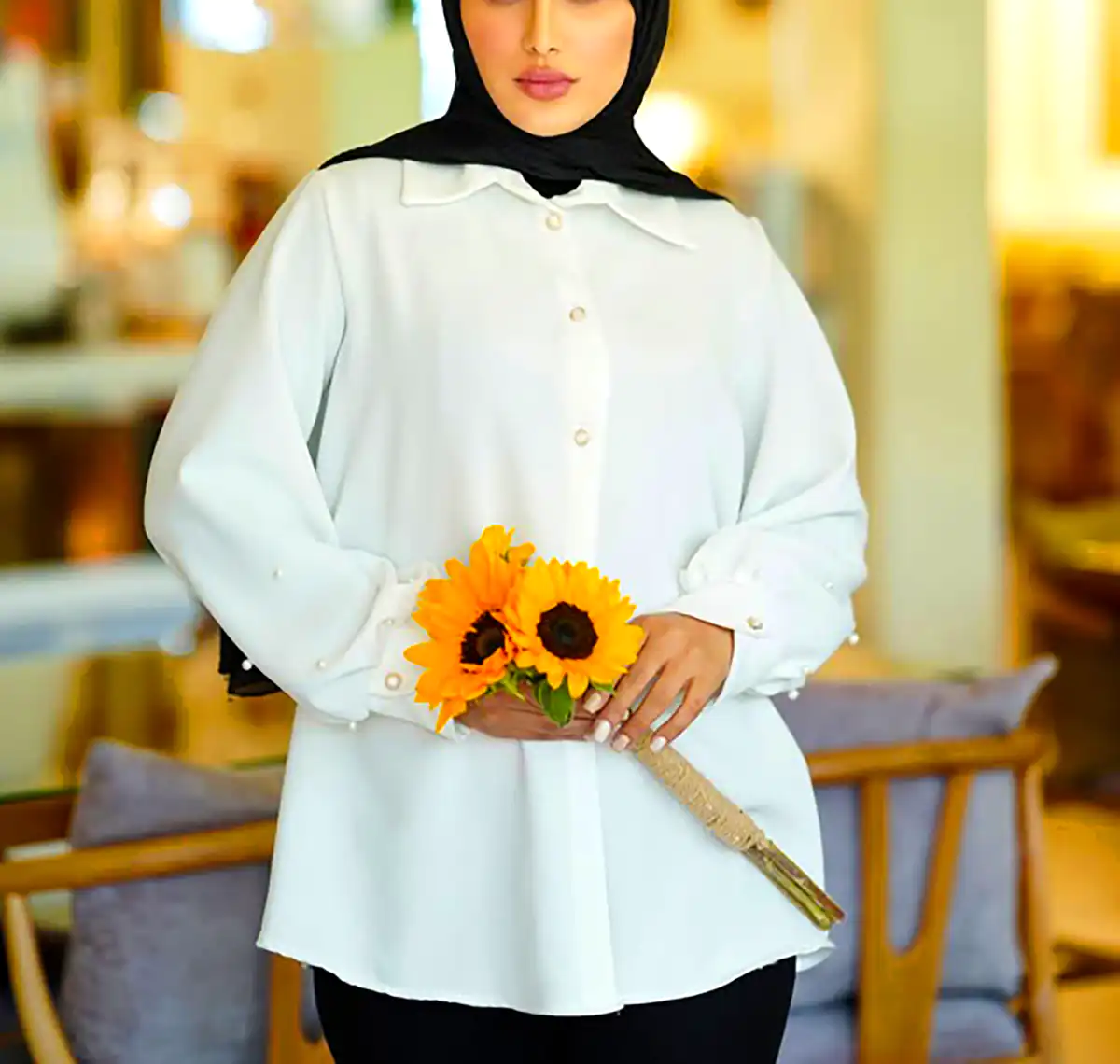 مانتو دکمه دار باوقار