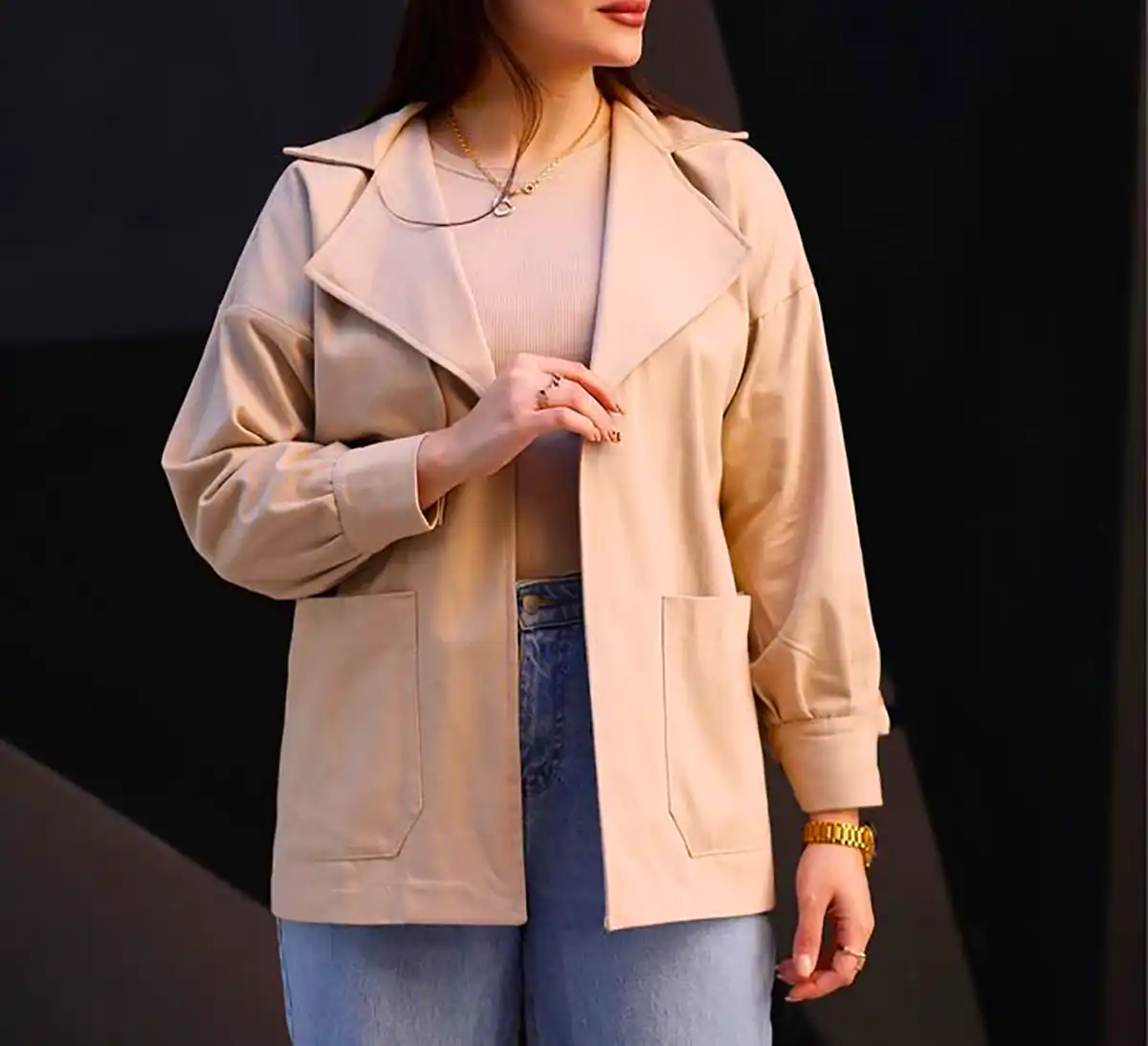 مانتو پارچه ای درجه یک با دوخت تمیز