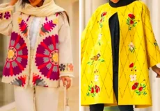 مانتو رنگی شاد با طراحی فانتزی