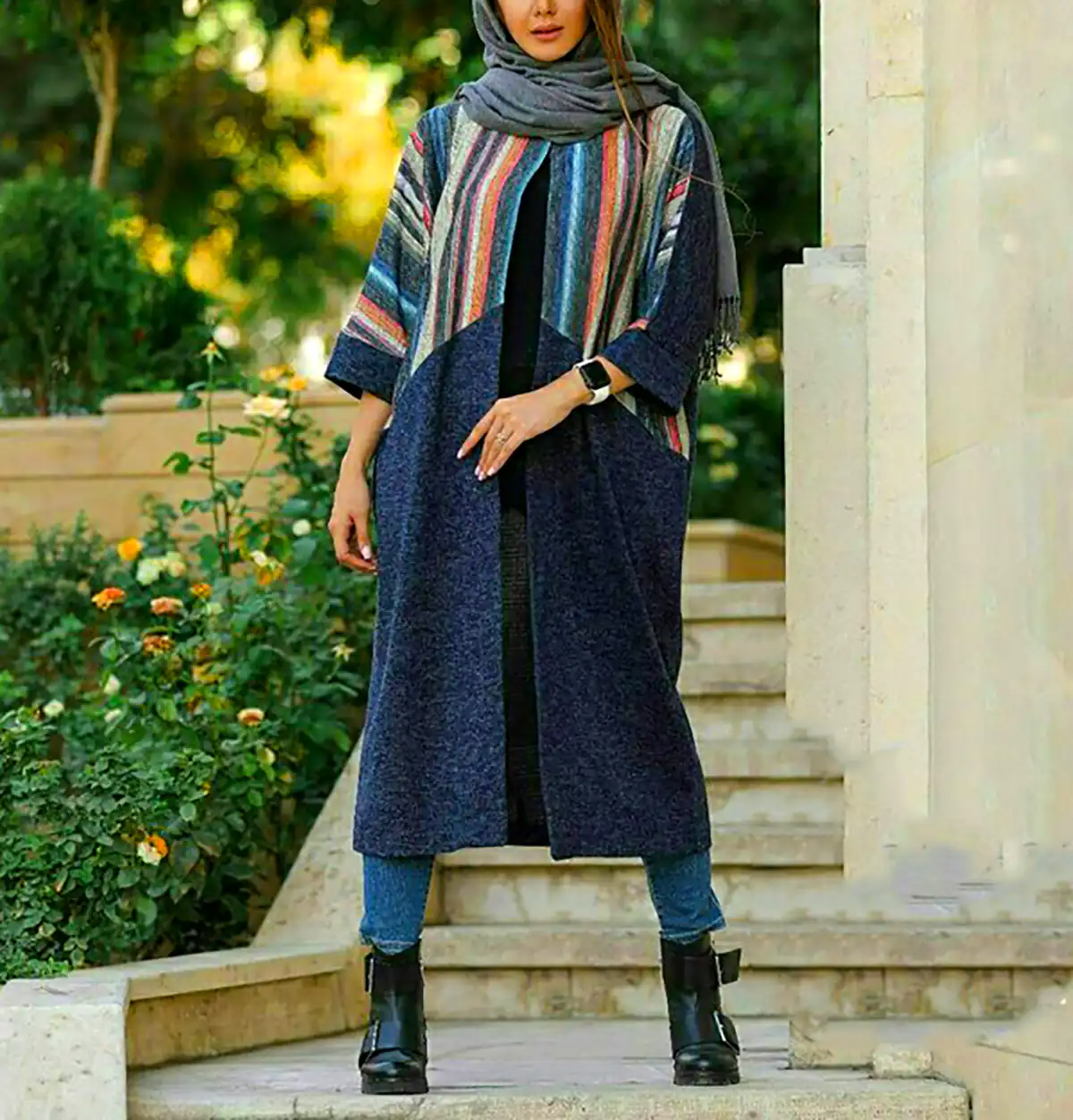 مانتو طرحدار شیک دخترانه