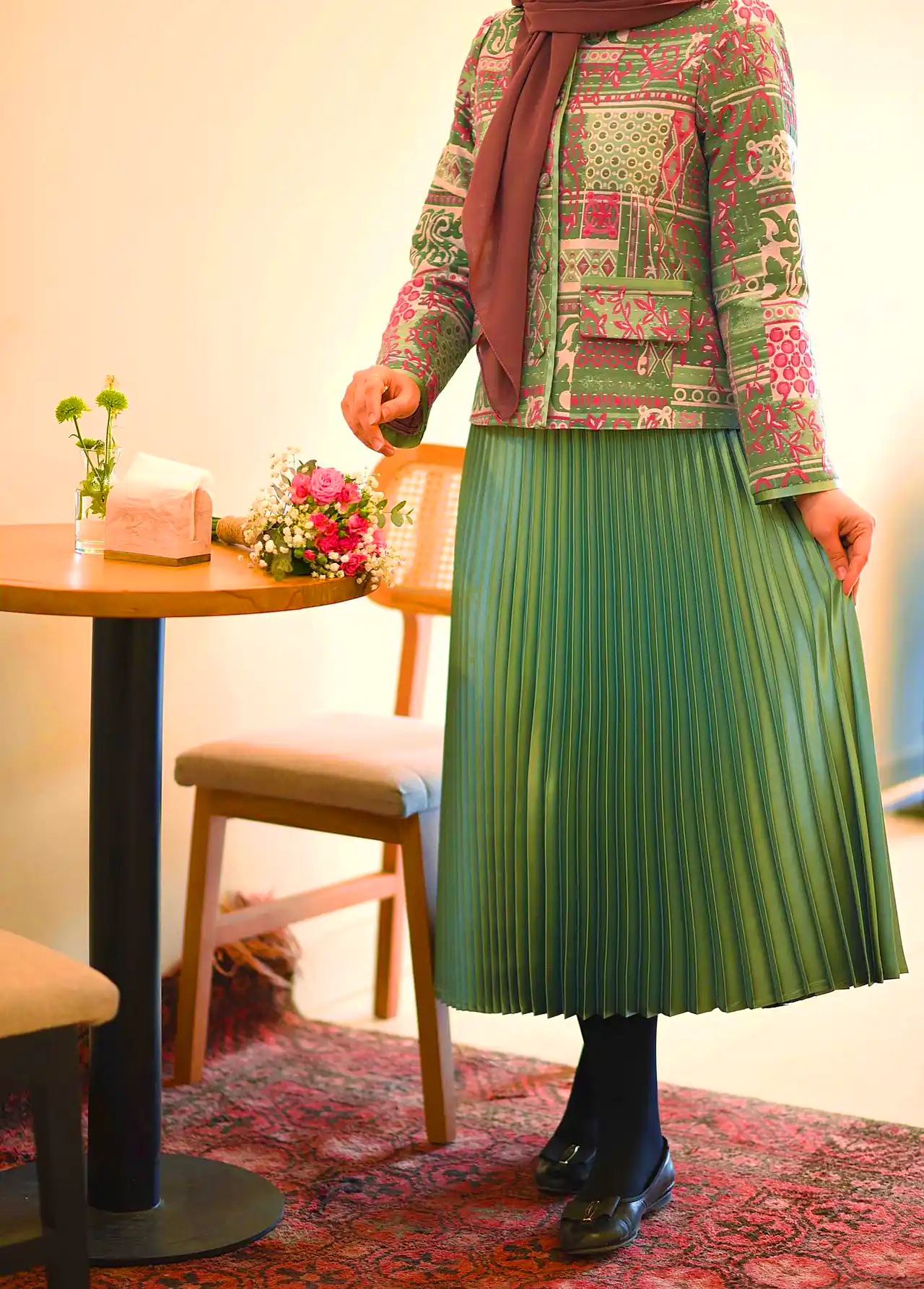 مانتو پوشیده با دوخت ظریف مزونی