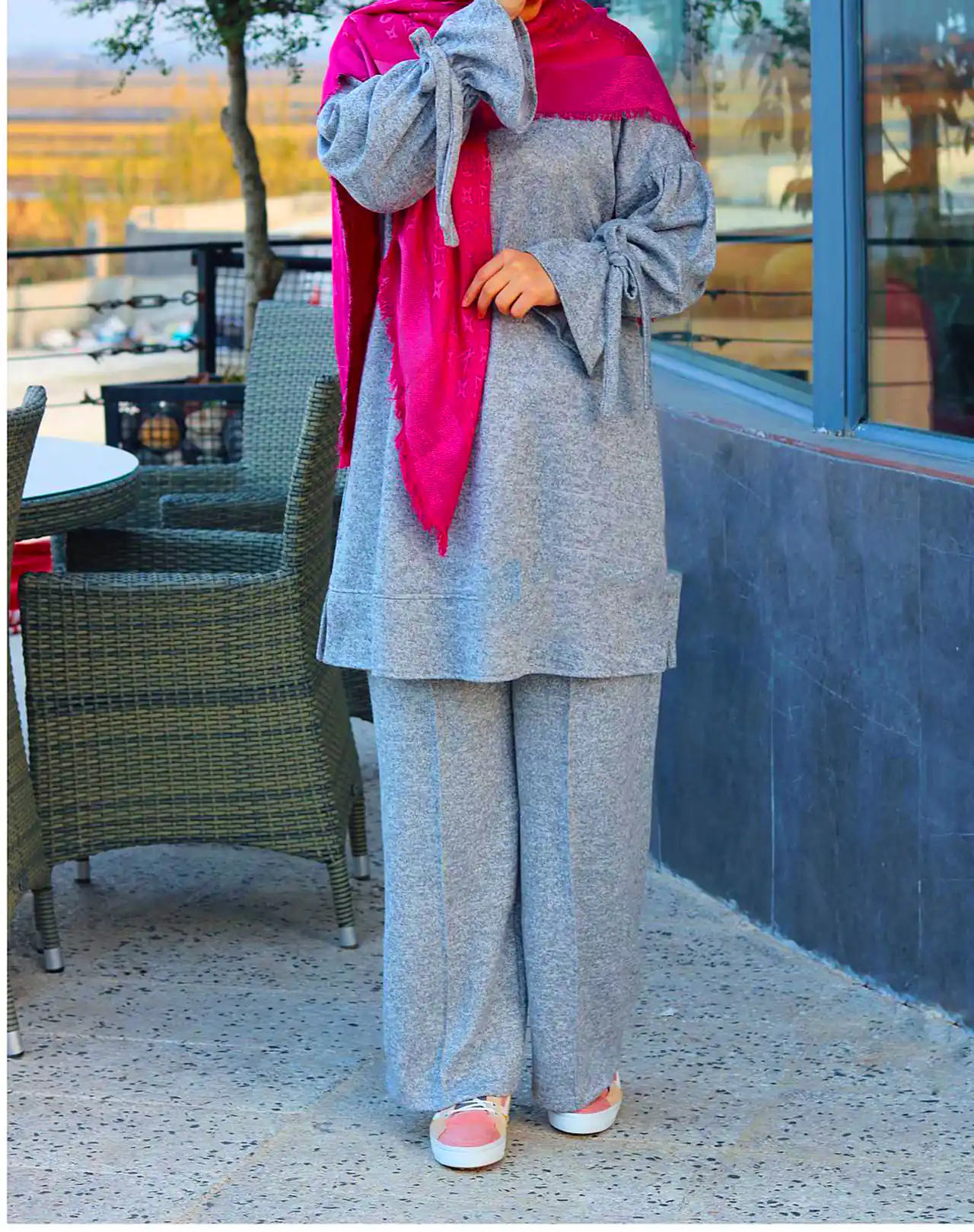 مانتو پوشیده با دوخت ظریف مزونی