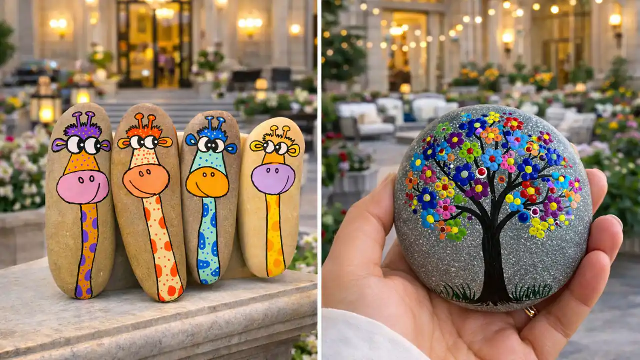 نقاشی حرفه ای روی قلوه سنگ
