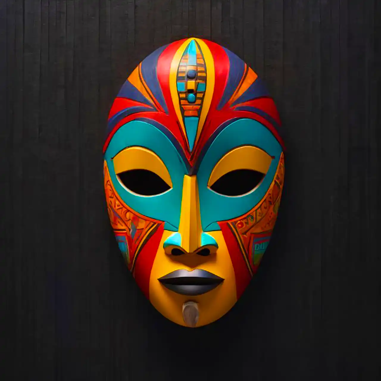 نقاب سنتی آفریقایی چوبی