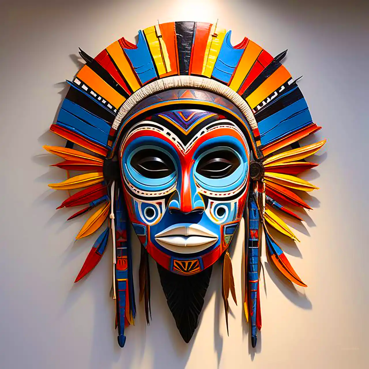 نقاب سنتی آفریقایی چوبی