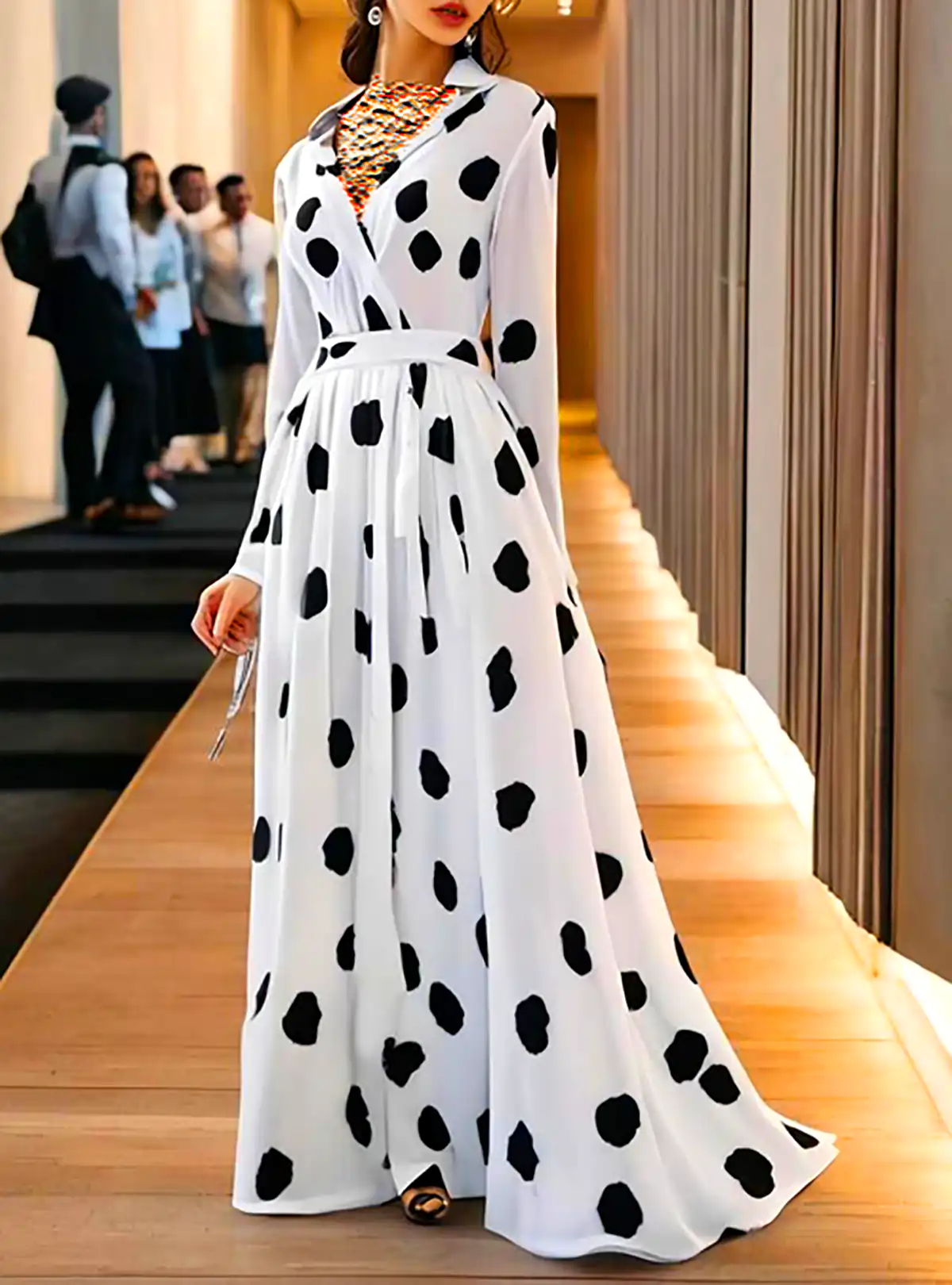 پیراهن بلند آستین دار مدرن