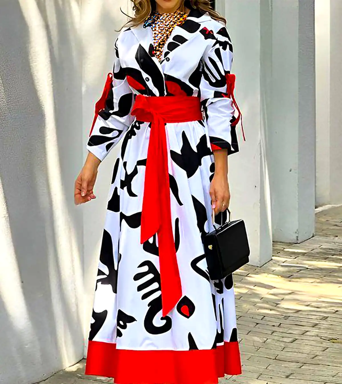 پیراهن بلند آستین دار مدرن