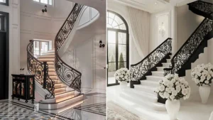 راه پله منبت کاری مشکی