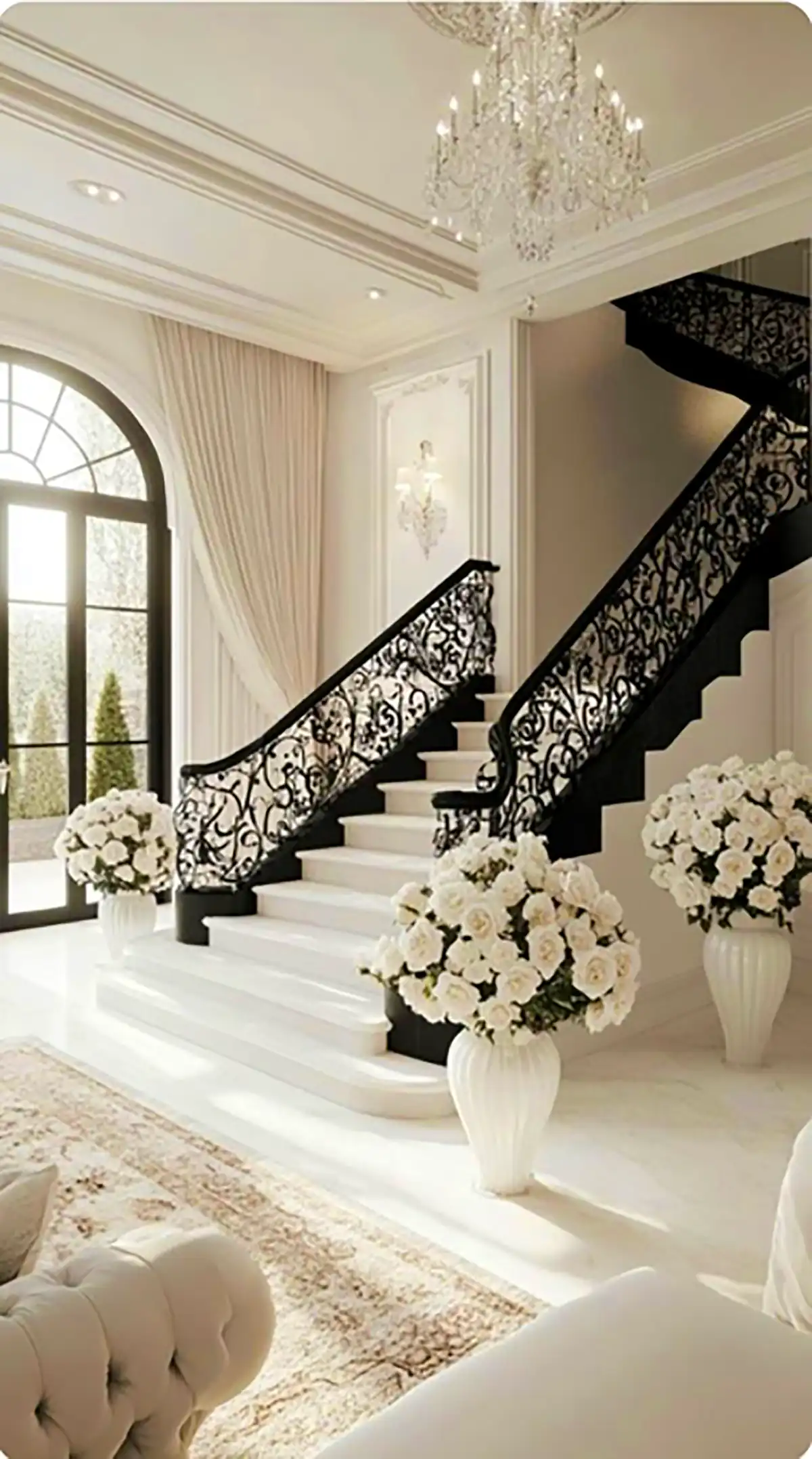 راه پله منبت کاری مشکی