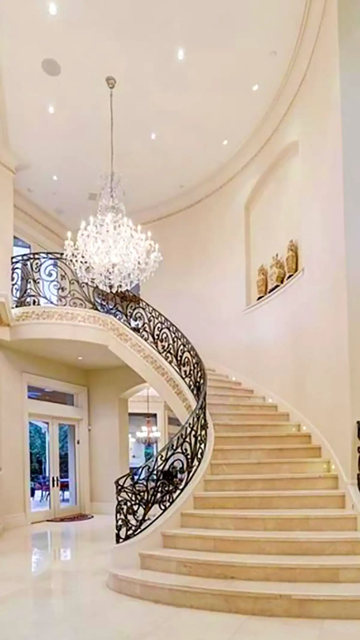 راه پله منبت کاری مشکی