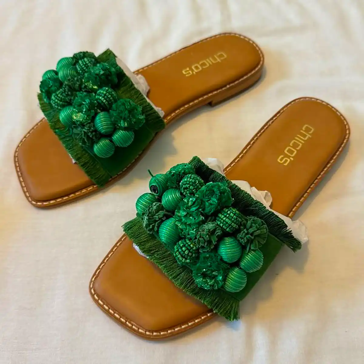 صندل مرواریدی چند رنگ زنانه