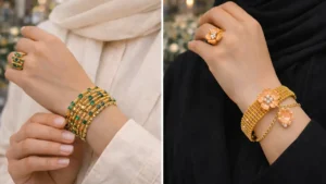 ست دستبند و انگشتر لاکچری