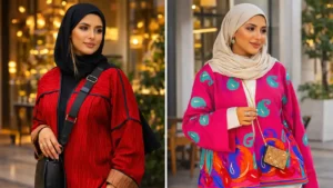 استایل زنانه دخترانه شاد رنگی