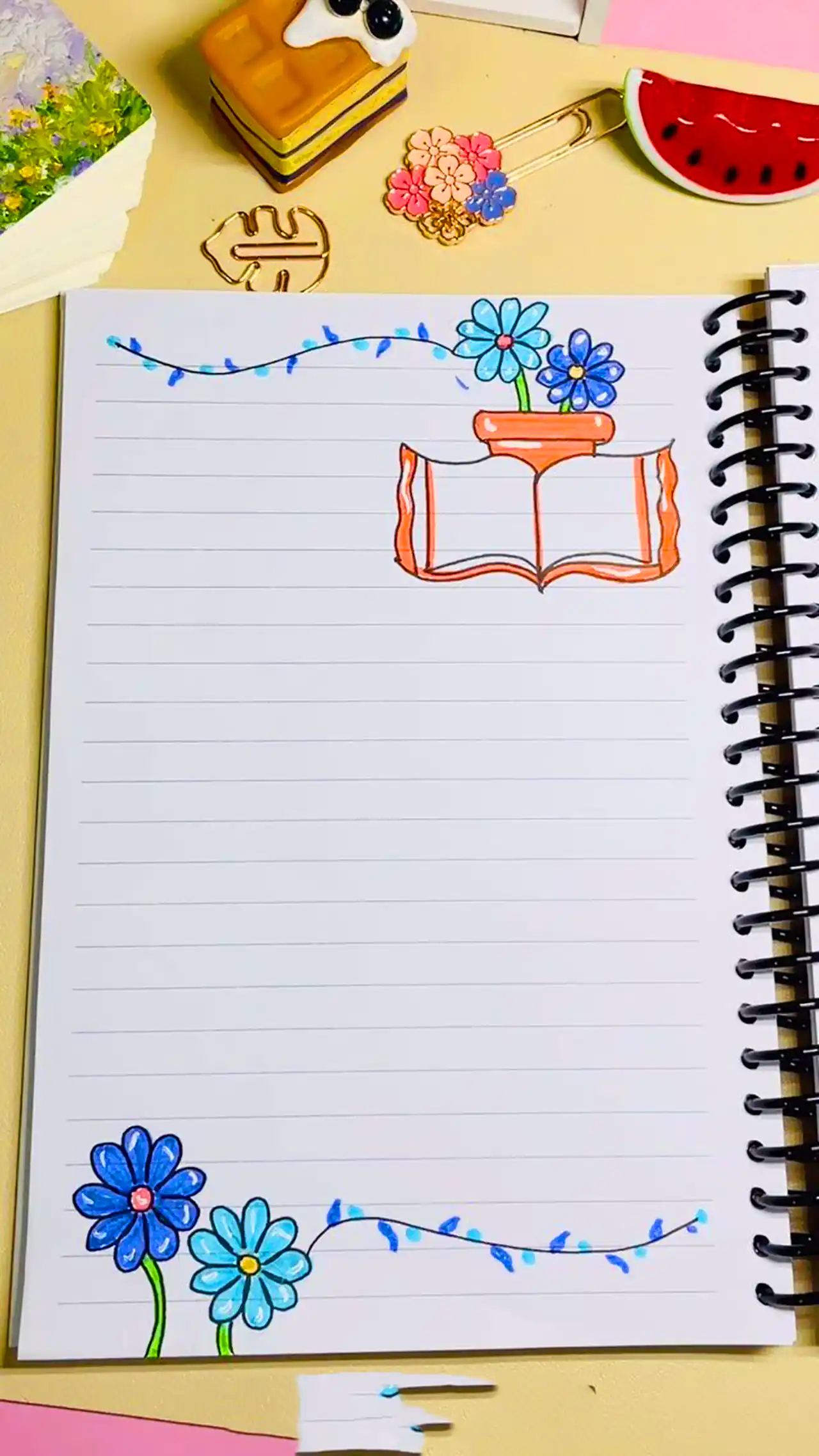 طراحی دفتر نقاشی فانتزی 