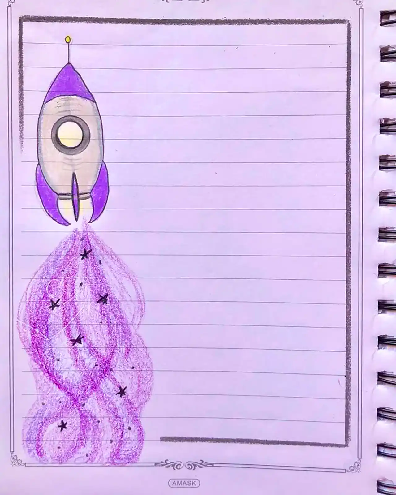 طراحی دفتر نقاشی فانتزی 