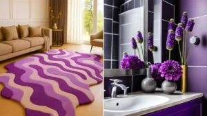 طراحی داخل لوکس با بنفش مدرن