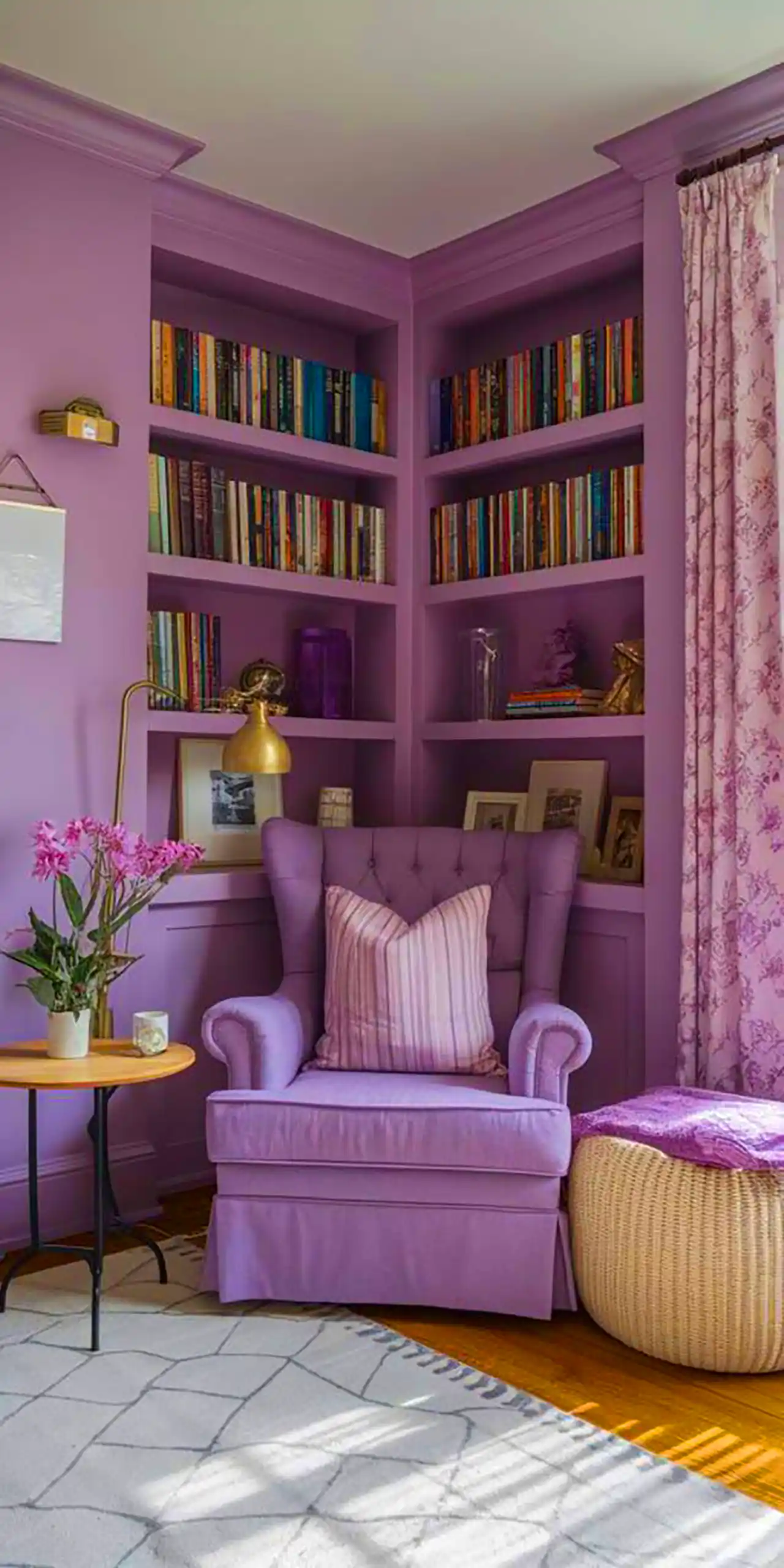 طراحی داخل لوکس با بنفش مدرن