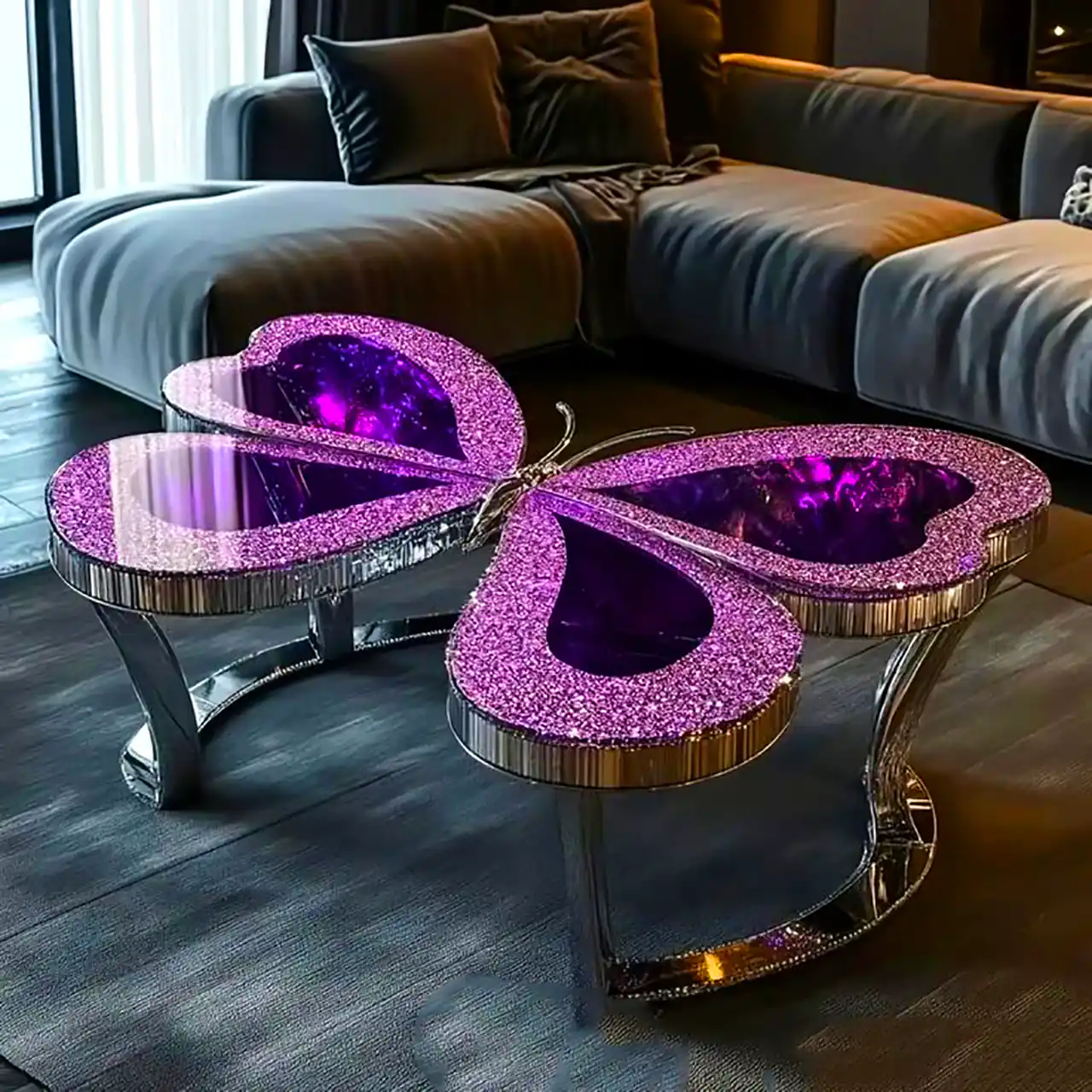 طراحی داخل لوکس با بنفش مدرن