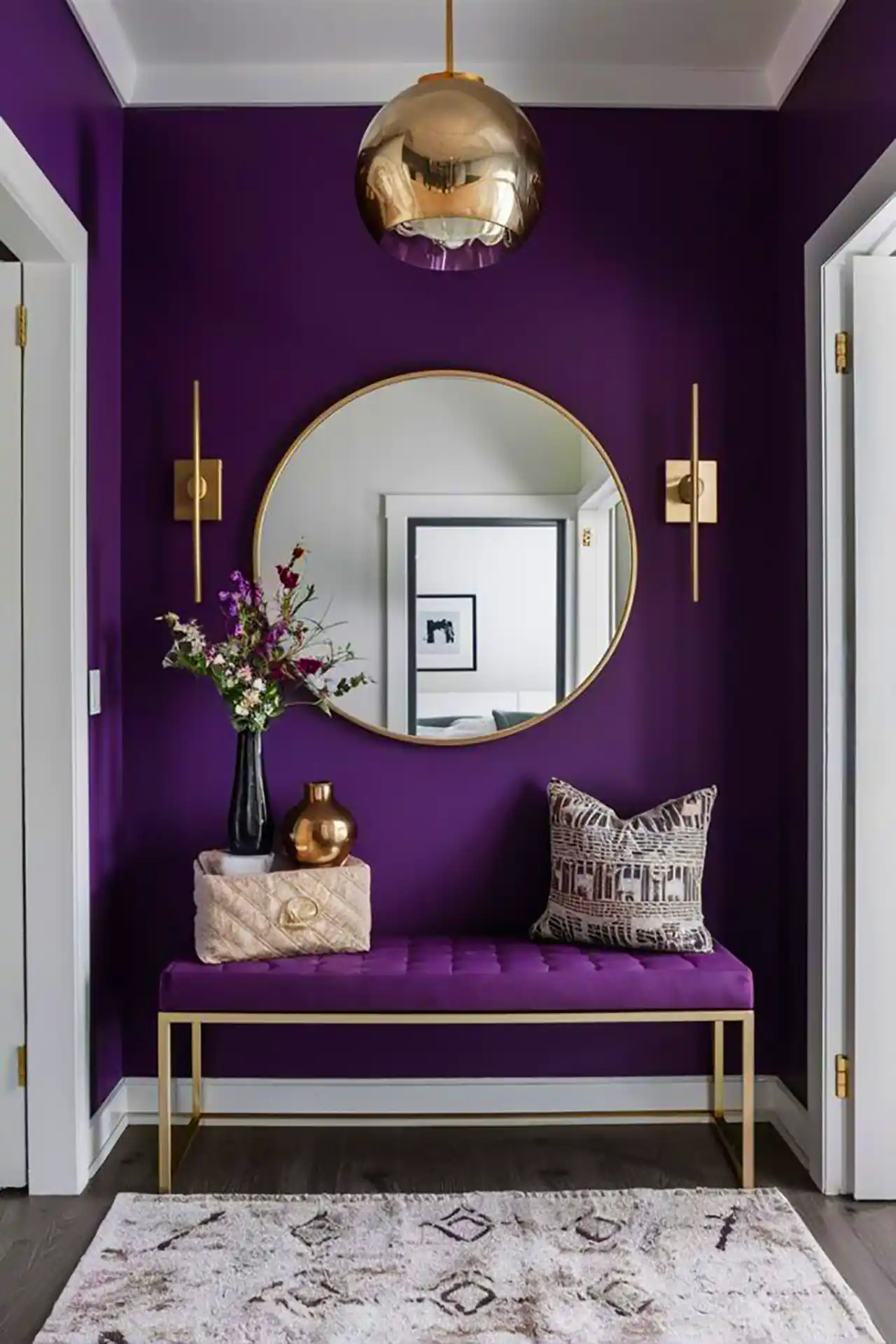 طراحی داخل لوکس با بنفش مدرن