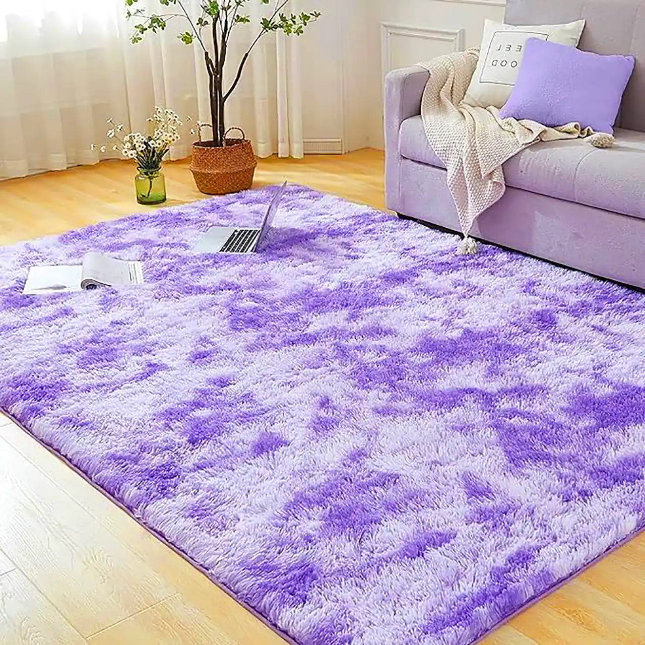 طراحی داخل لوکس با بنفش مدرن