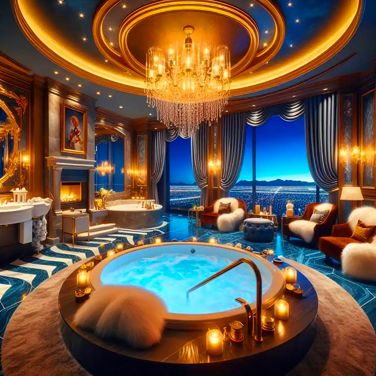 طراحی حمام سلطنتی مرمرین