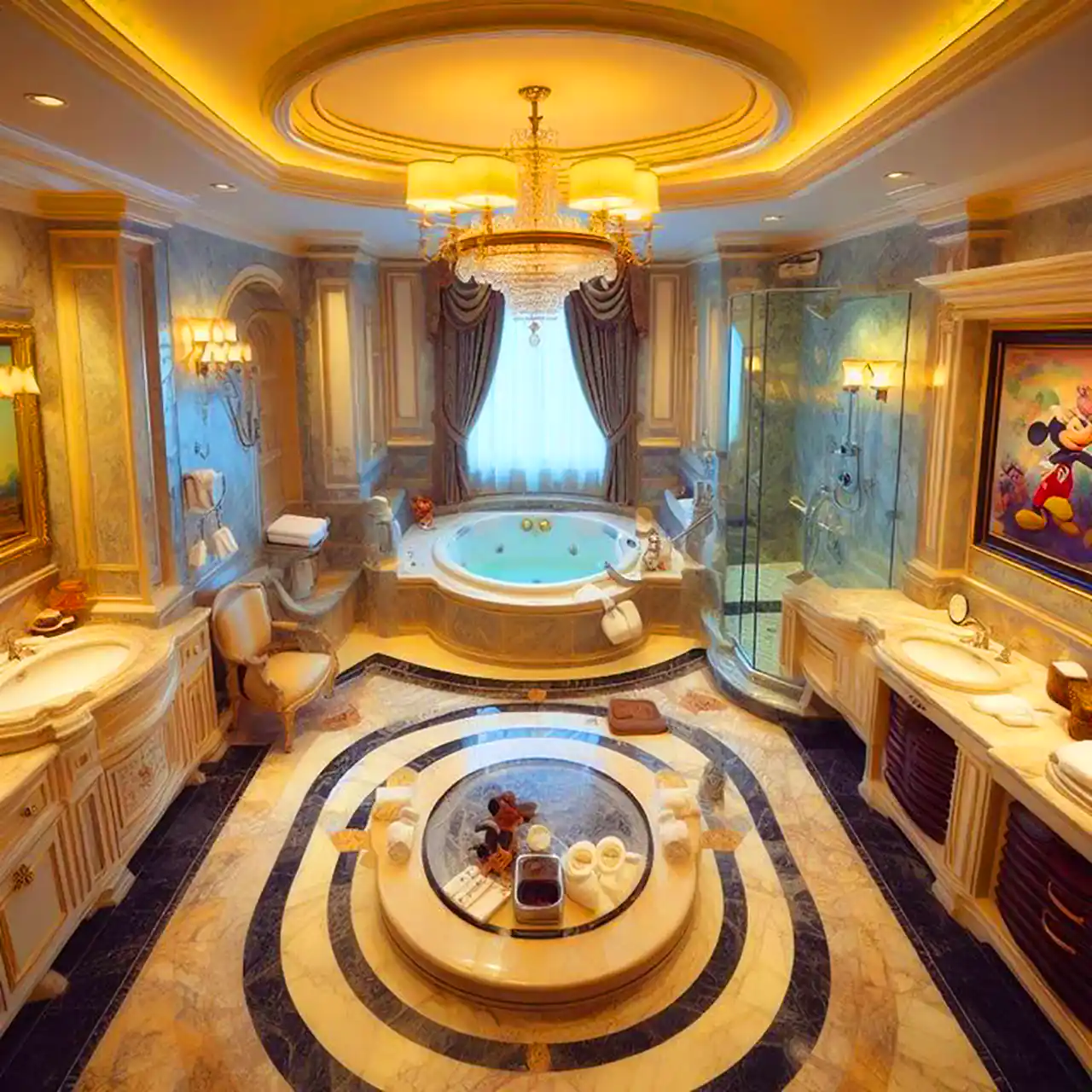 طراحی حمام سلطنتی مرمرین