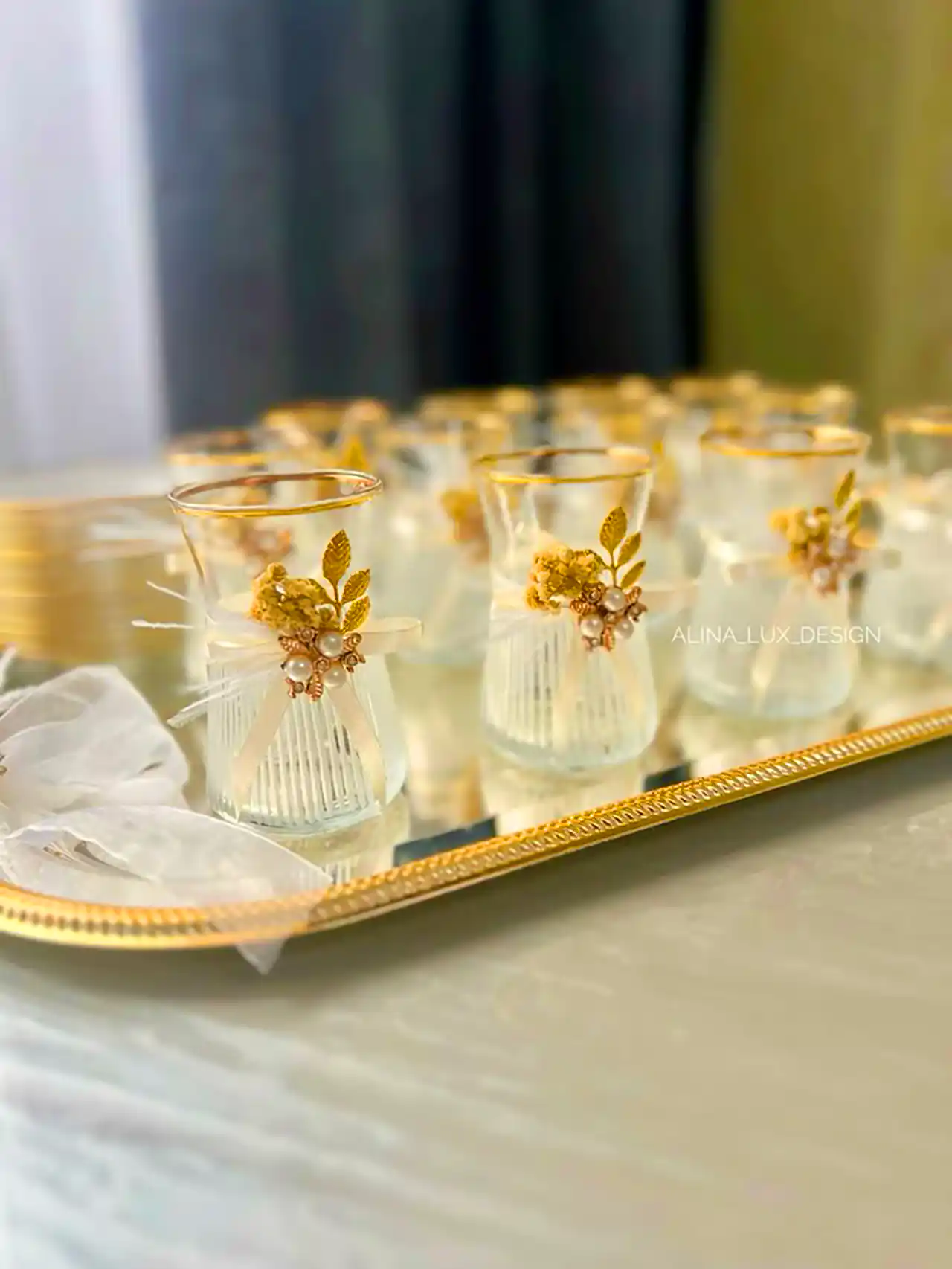 تزئین حرفه ای استکان چای خواستگاری