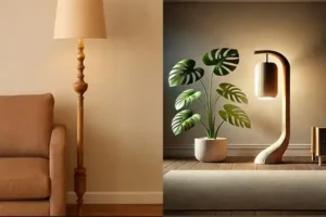 آباژور ایستاده چوبی مدرن + دکوراسیونی اصیل،خاصِ شما؛با آباژور ایستاده چوبی مدرن