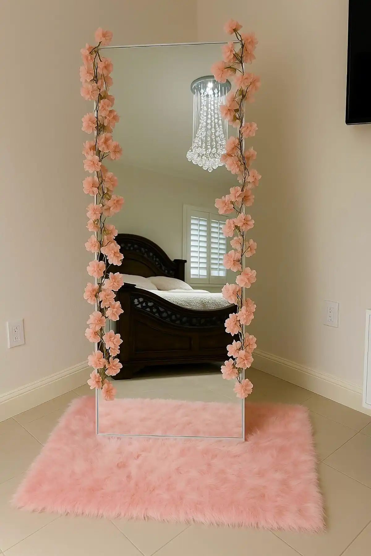 آینه با قاب گل