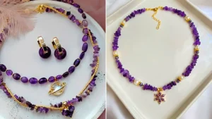 اکسسوری دخترانه با سنگ آمیتیست