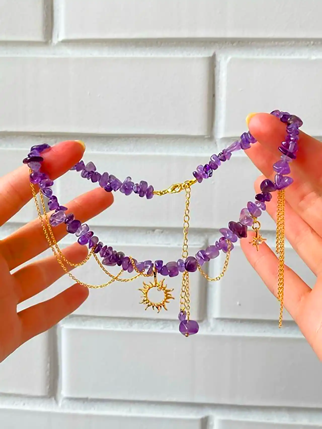 اکسسوری دخترانه با سنگ آمیتیست