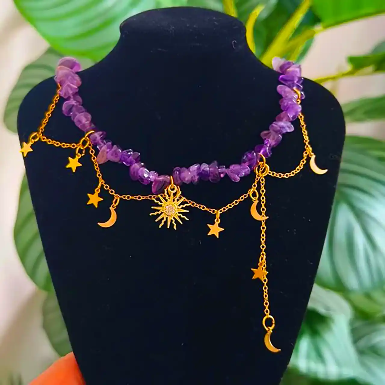 اکسسوری دخترانه با سنگ آمیتیست