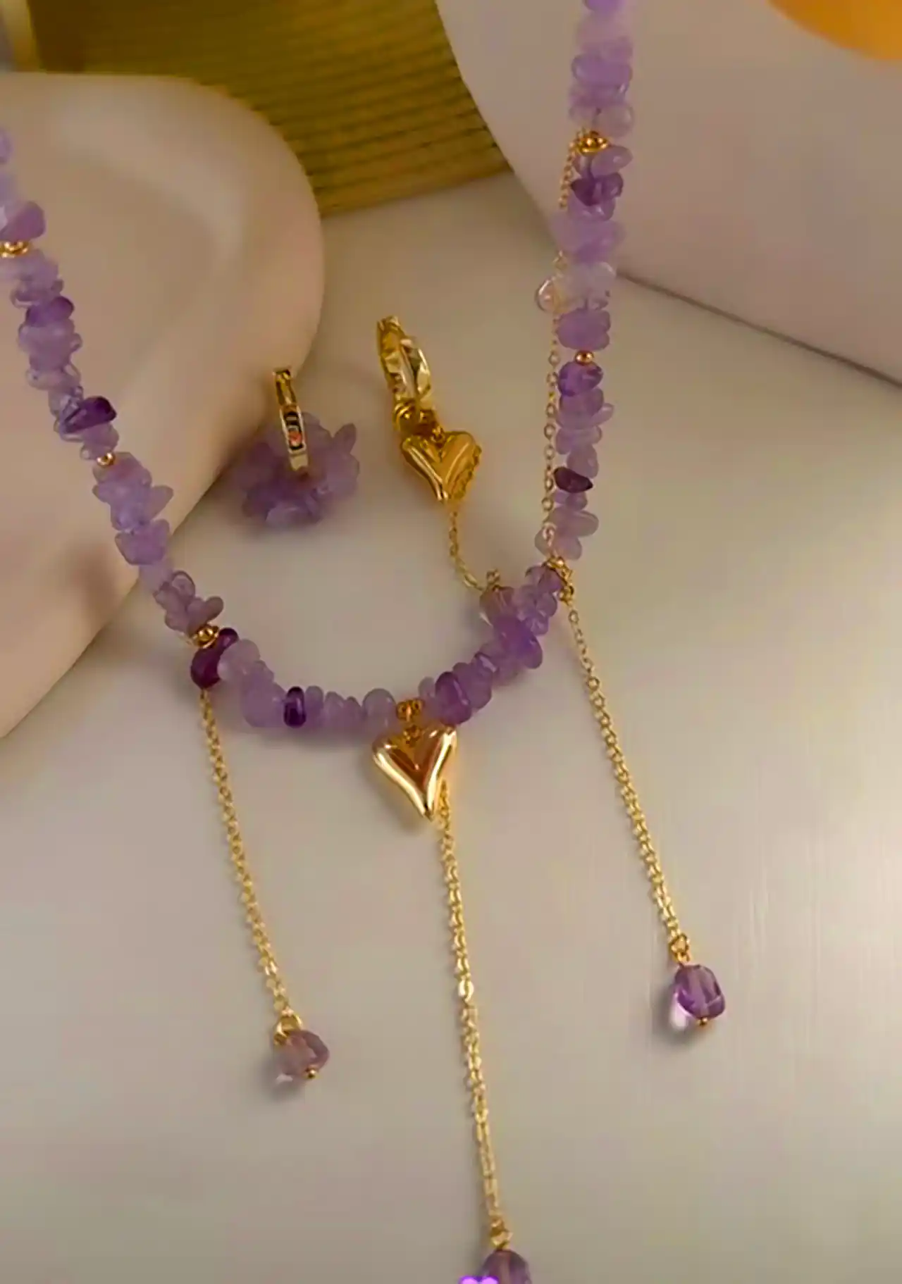 اکسسوری دخترانه با سنگ آمیتیست