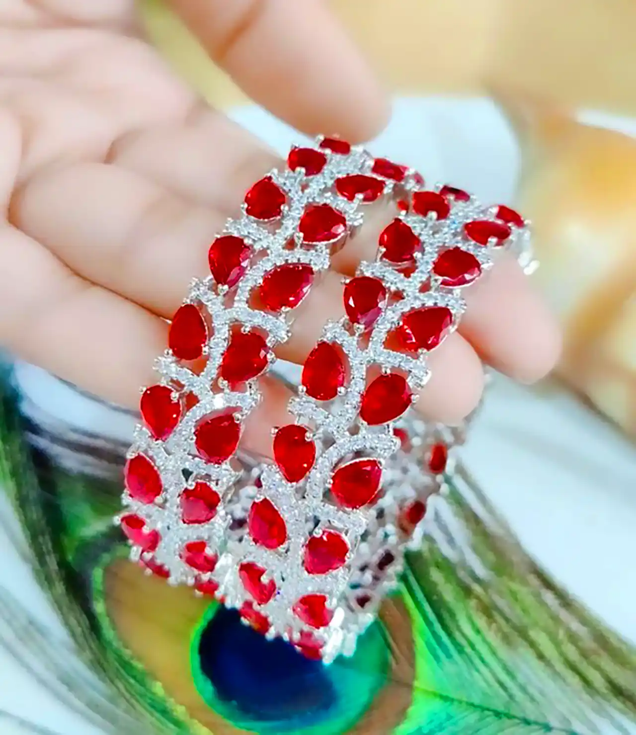 النگو با سنگ جواهر لوکس