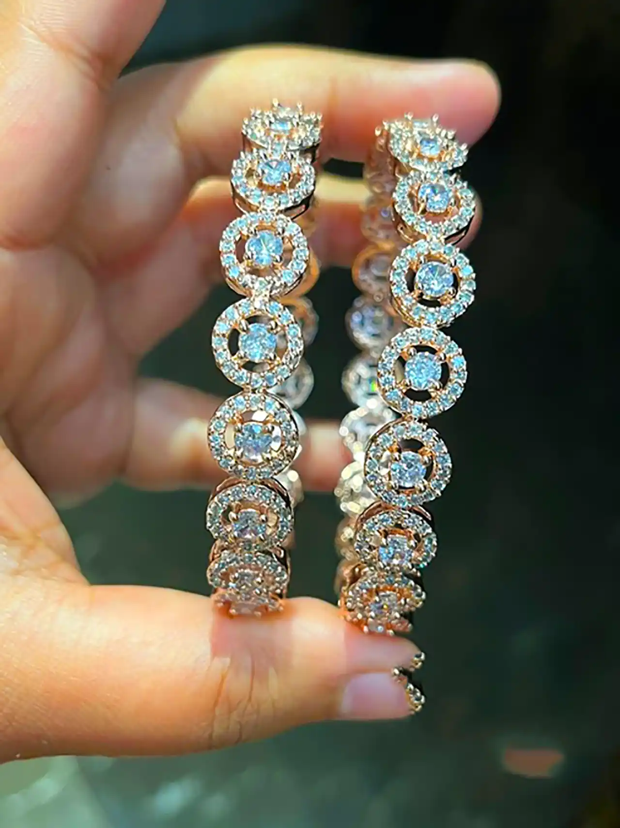 النگو با سنگ جواهر لوکس