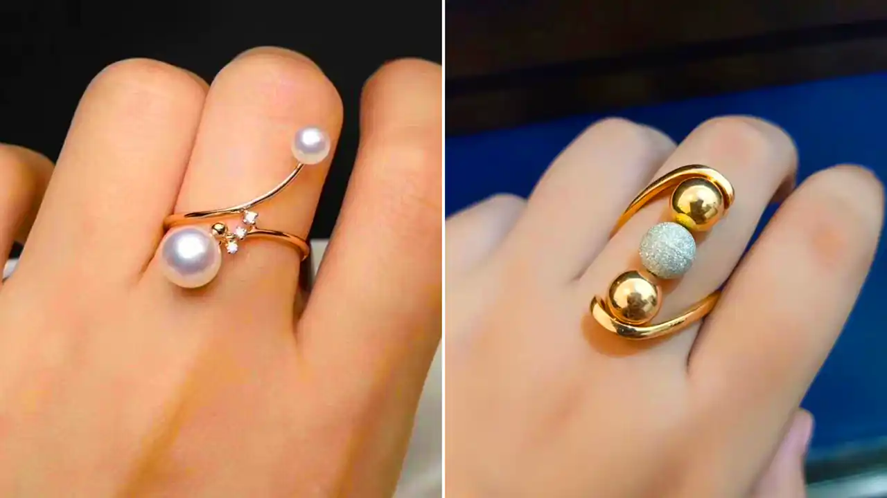 انگشتر دورنگ طلا