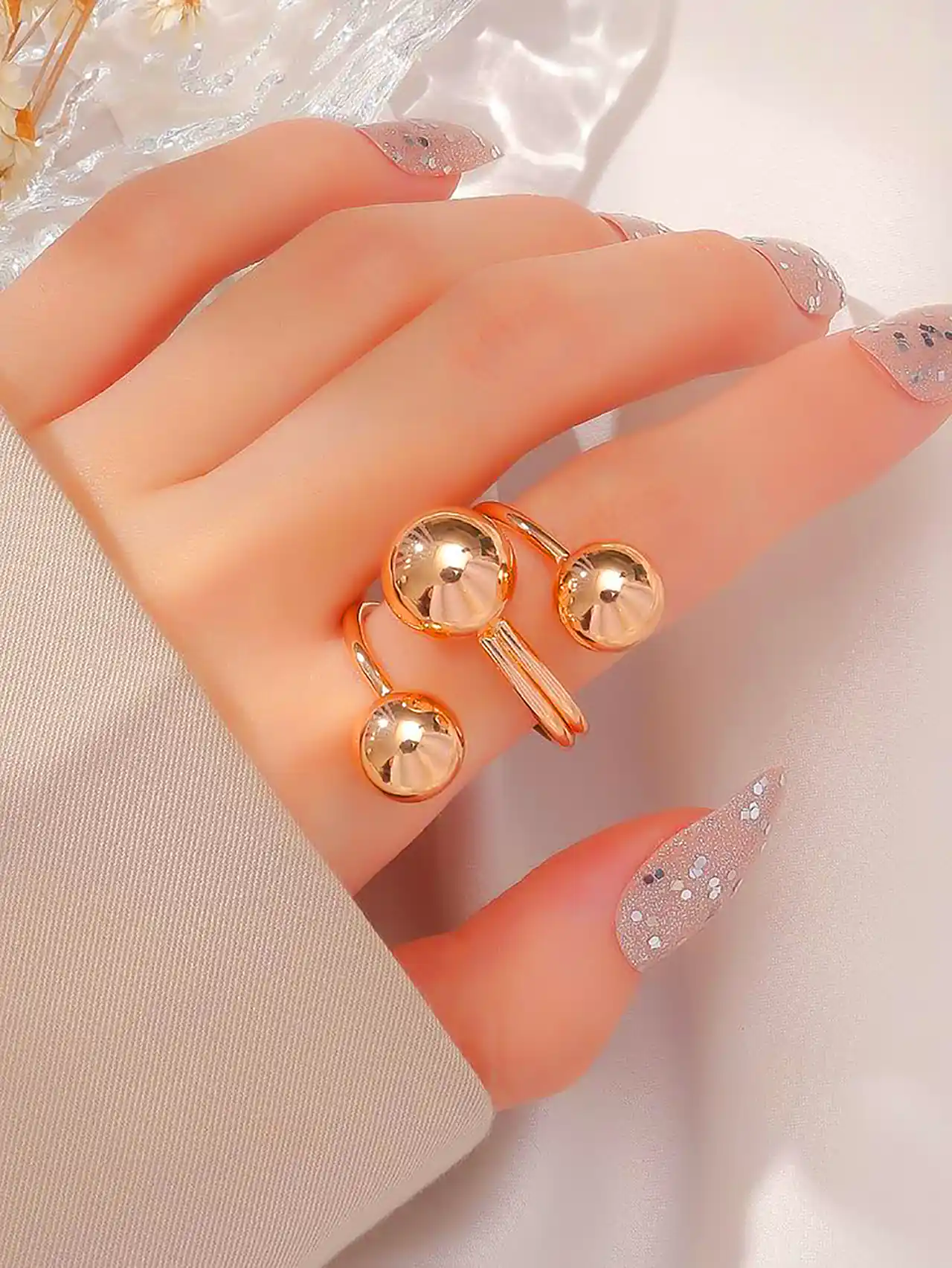 انگشتر دورنگ طلا