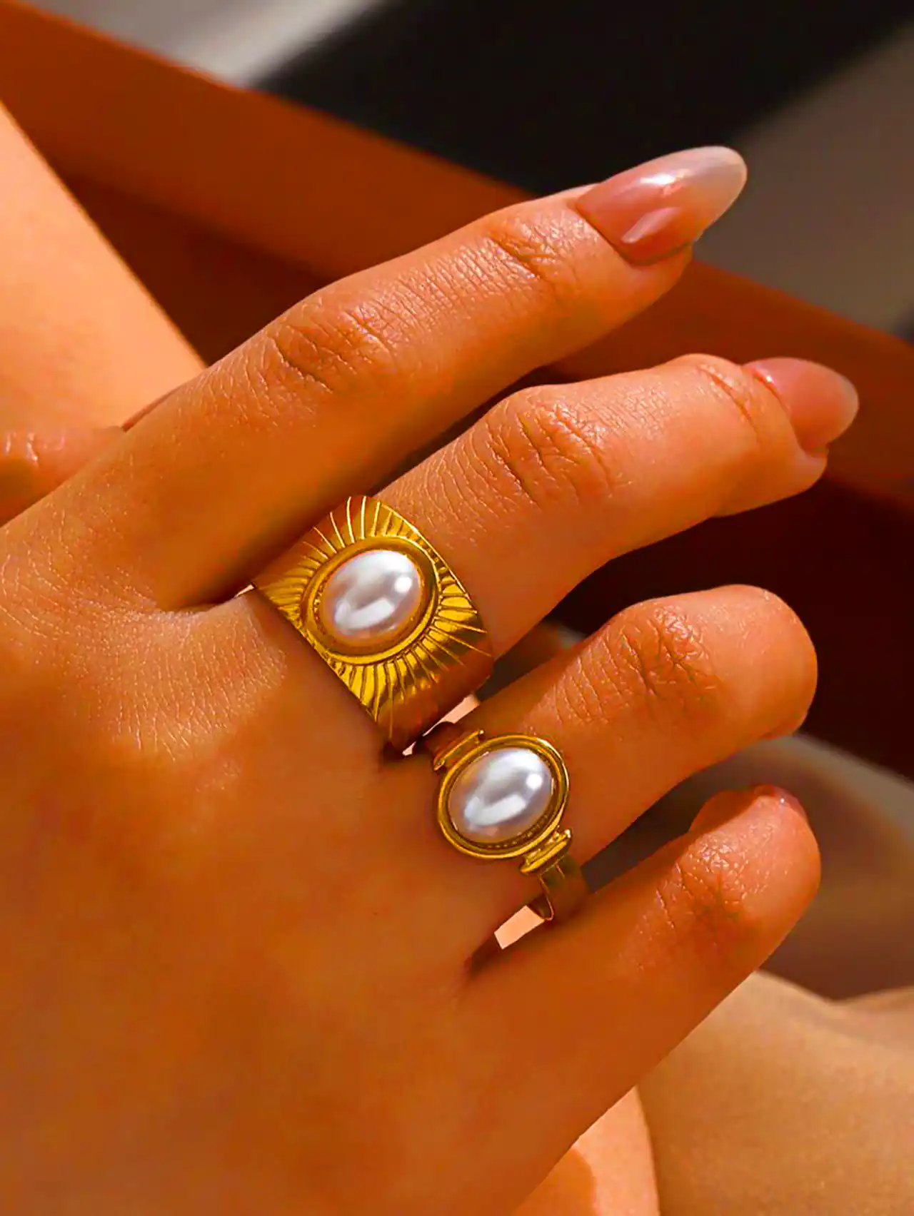 انگشتر دورنگ طلا