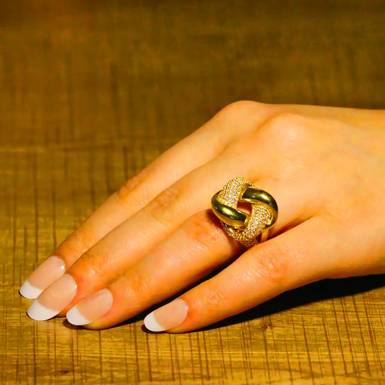 انگشتر دورنگ طلا