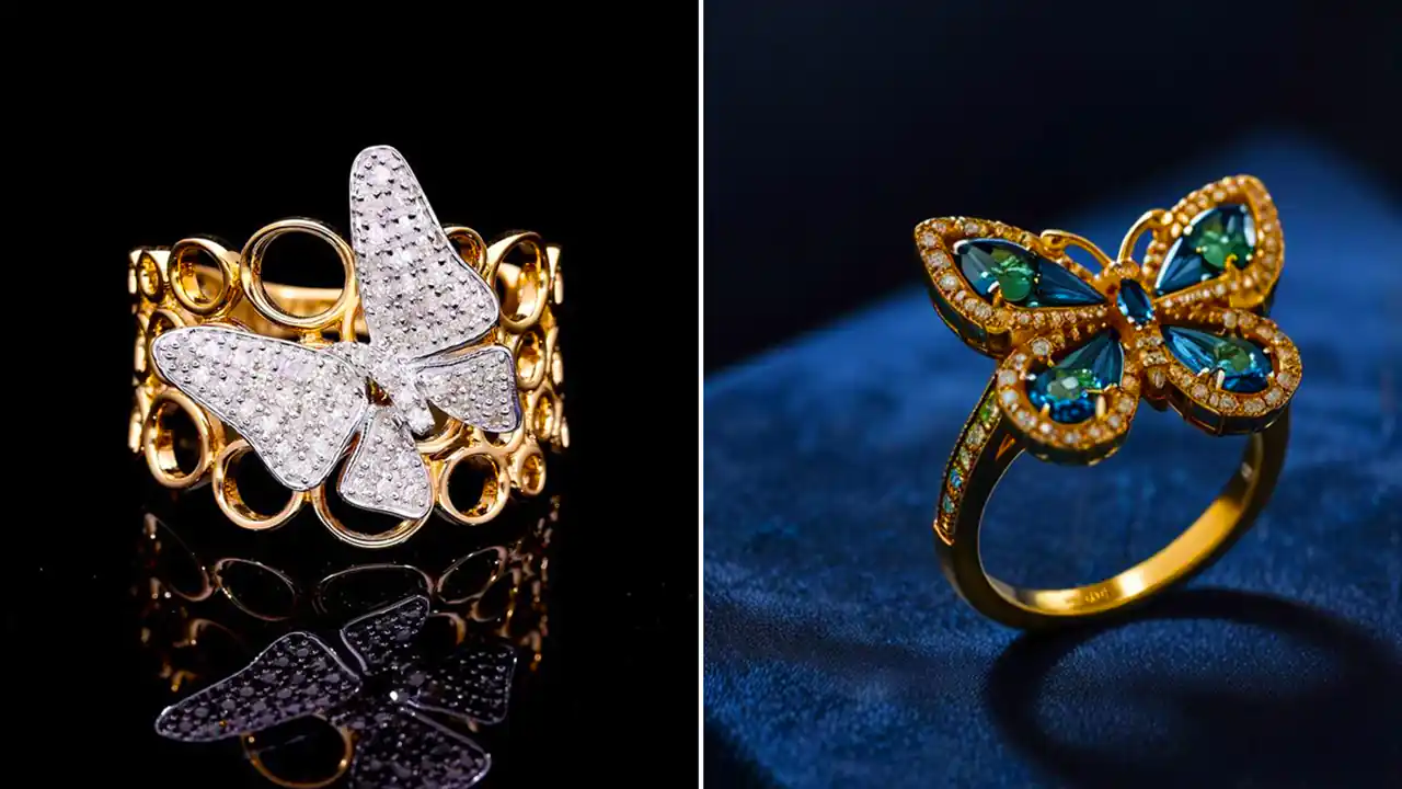 انگشتر فانتزی مدل پروانه