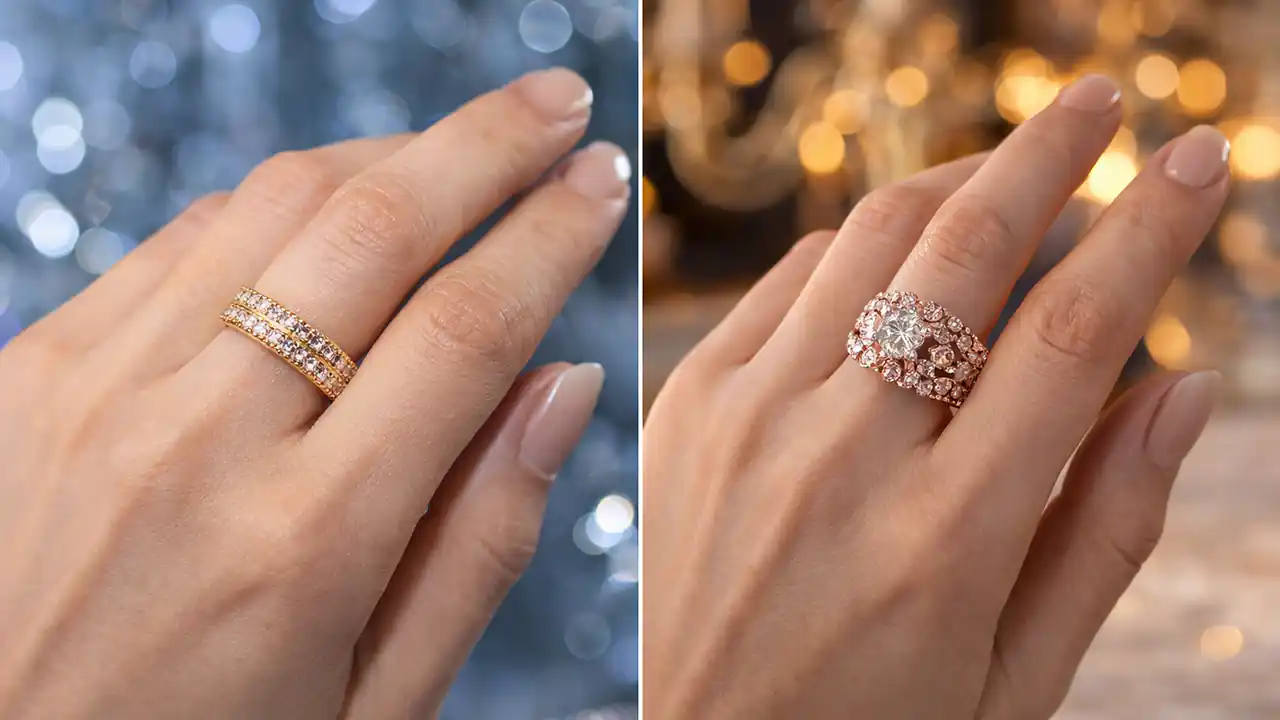 انگشتر لاکچری با نگین درشت