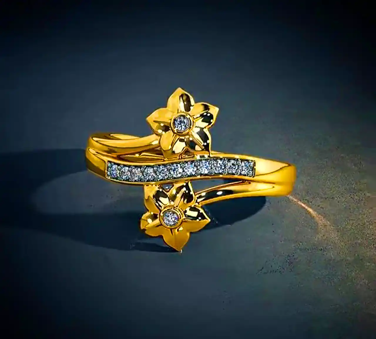 انگشتر طلا با نگین شیک