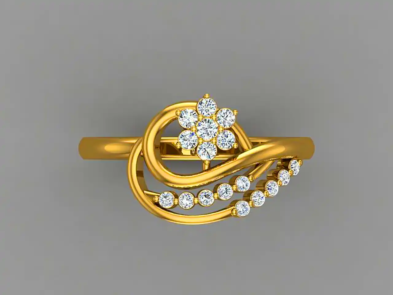 انگشتر طلا با نگین شیک