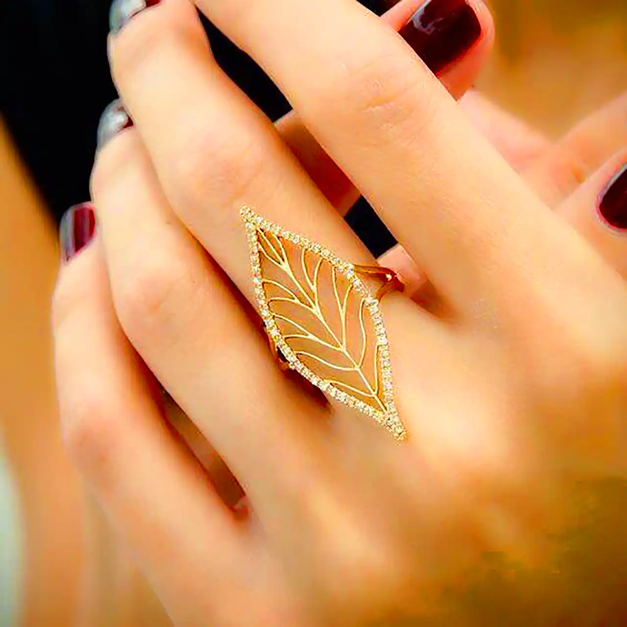 انگشتر طلا مدروز 