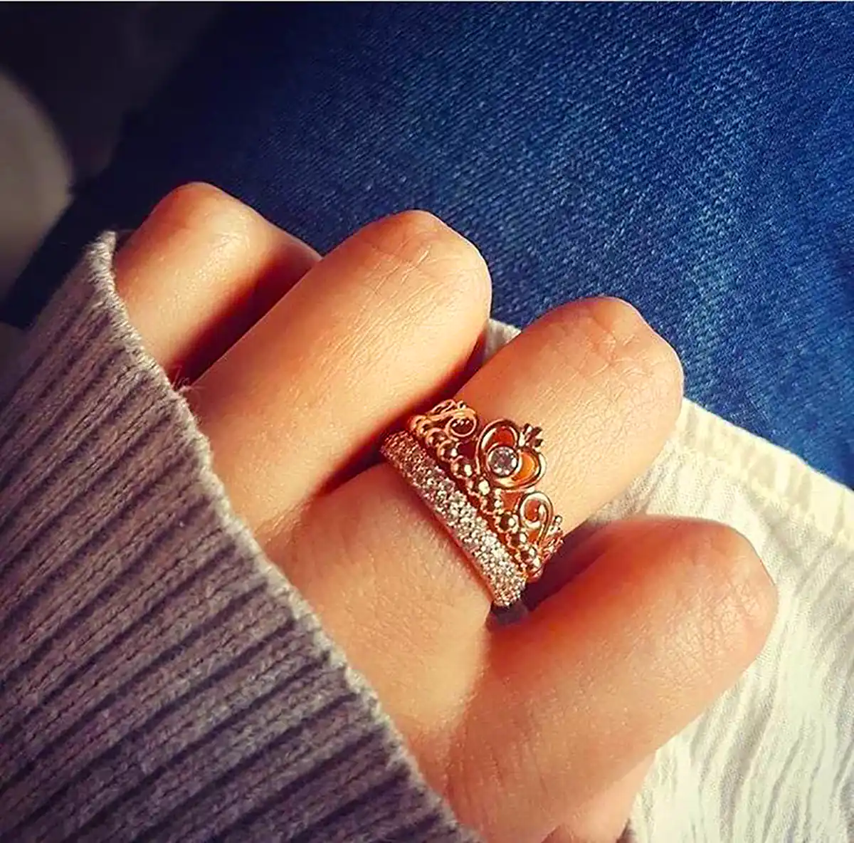 انگشتر طلا تاج