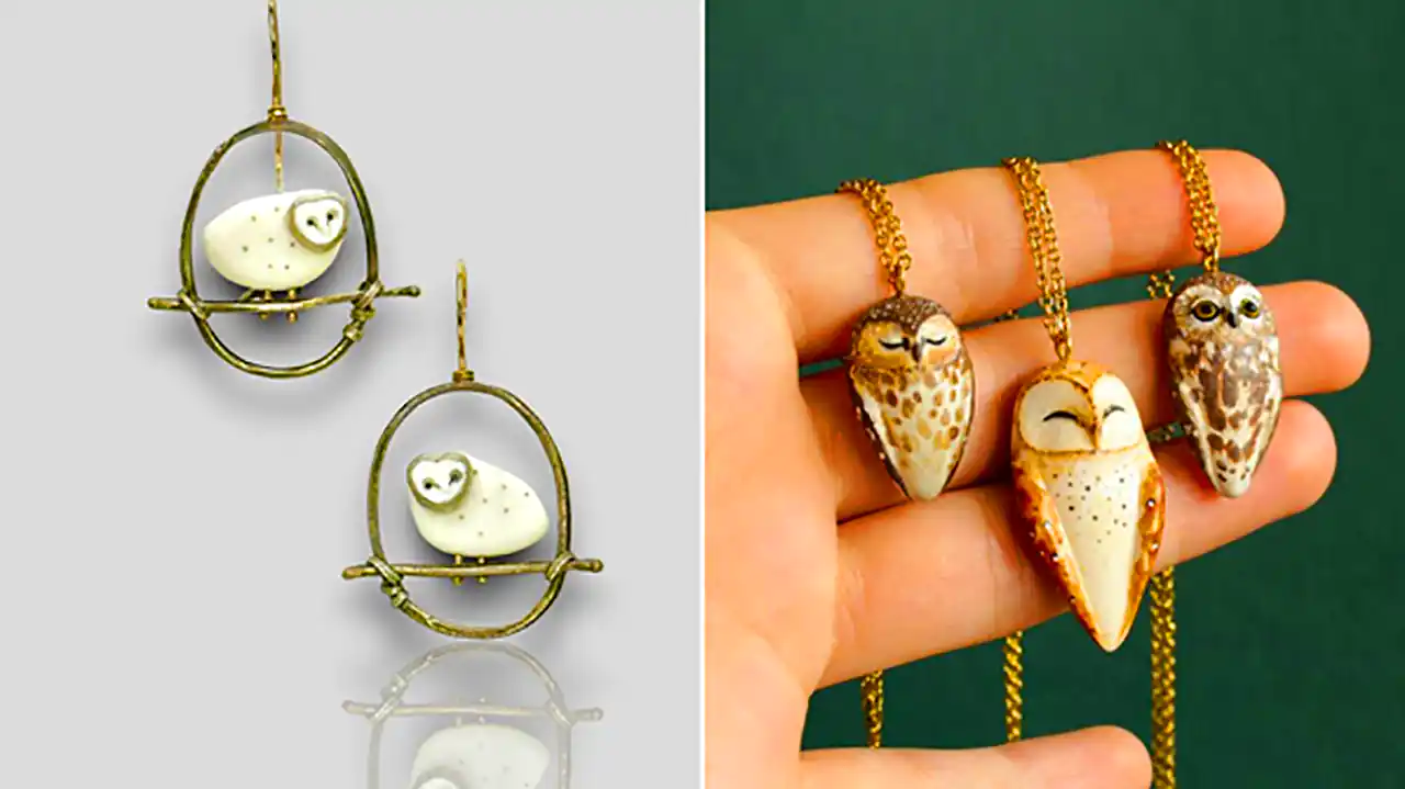 گوشواره طرح جغد